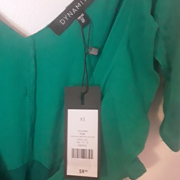 BNWT Dynamite green midi wrap dress - Picture 3 of 3